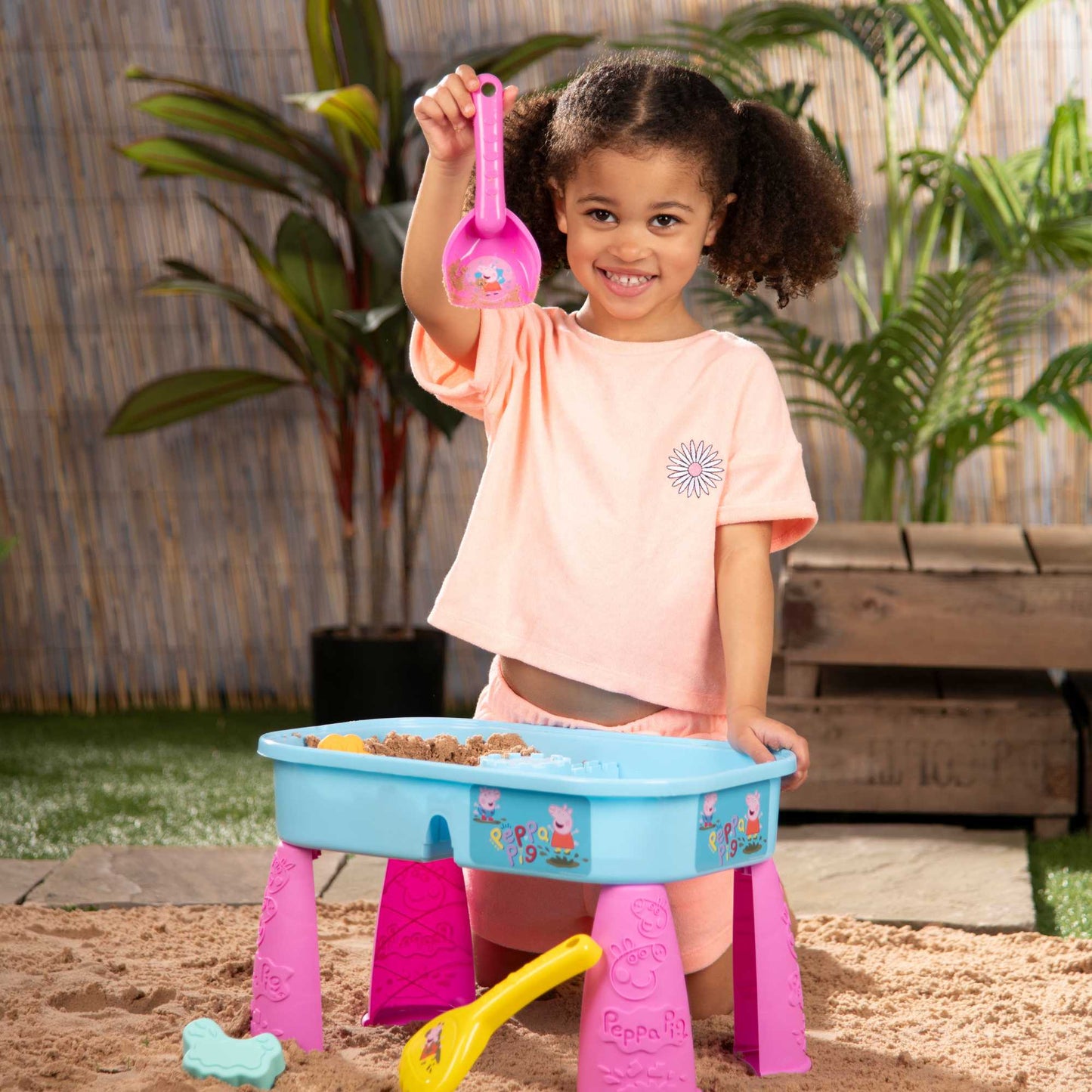 Peppa Pig Sand & Water Table - Includes Spade, Rake & Sand Moulds