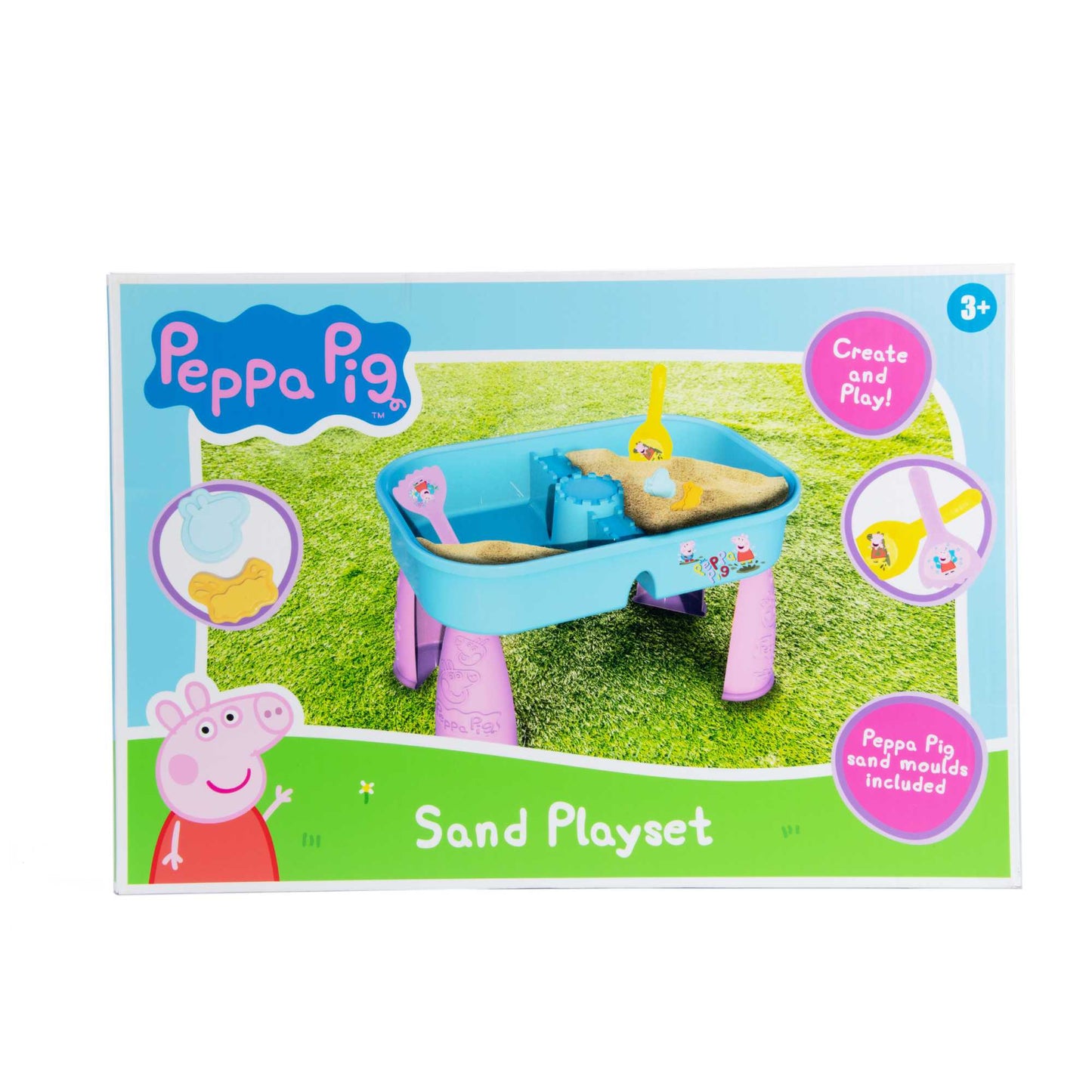 Peppa Pig Sand & Water Table - Includes Spade, Rake & Sand Moulds