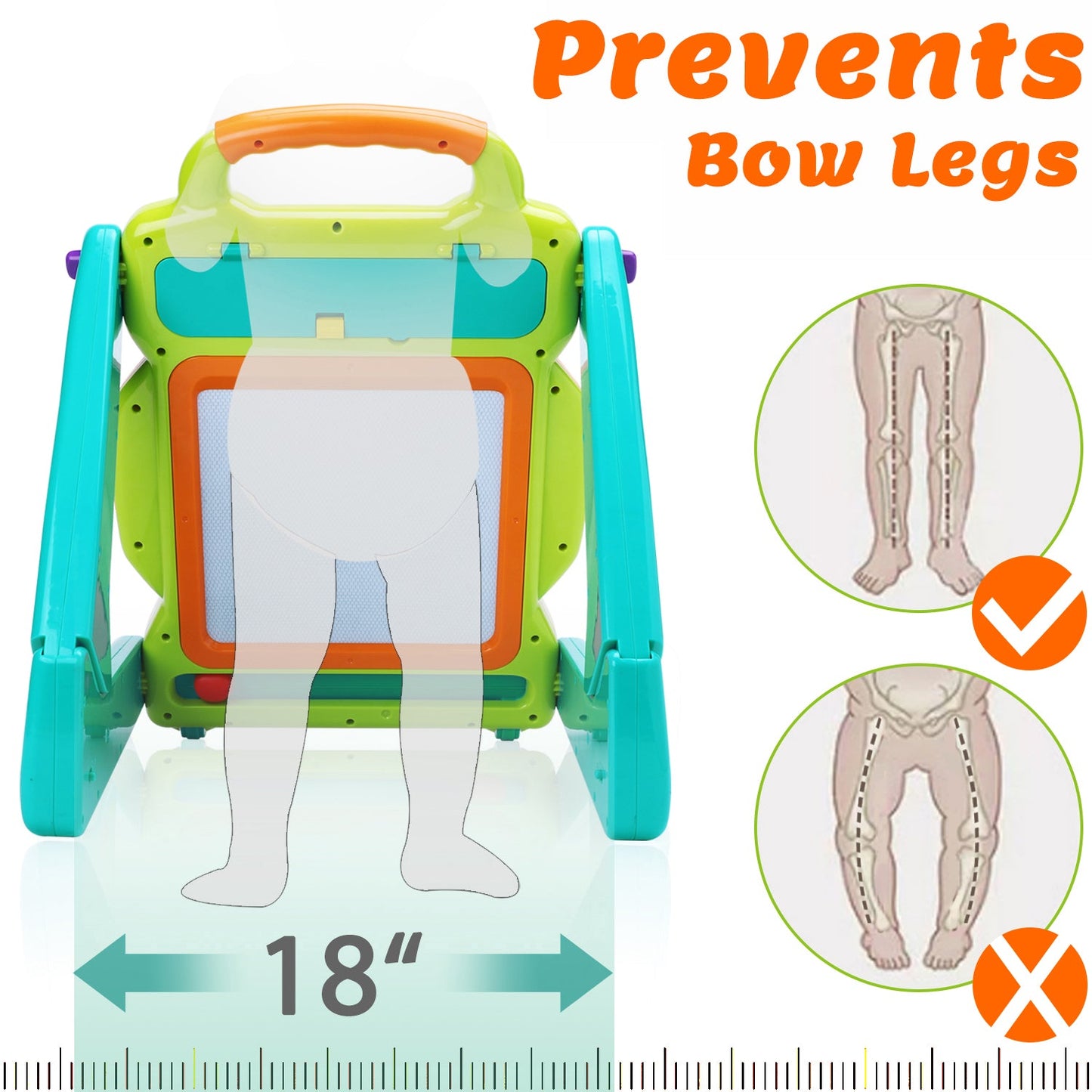 3 in 1 Baby Walker Sit to Stand Infant Toys Musical Fun Table