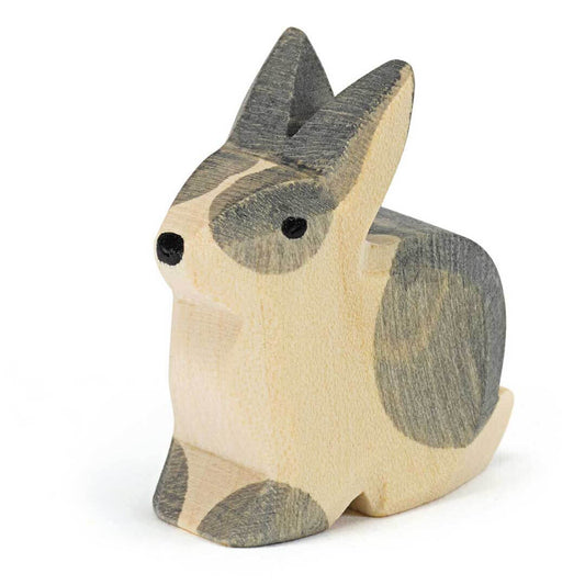 Ostheimer Rabbit, Black and White, Sitting