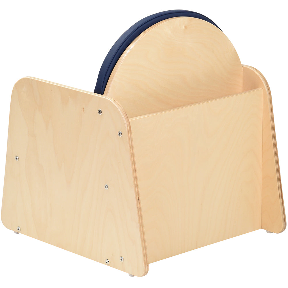 Classic Wooden Chair with Built-In Storage and Cushion | Baltic Birch Classroom Seating